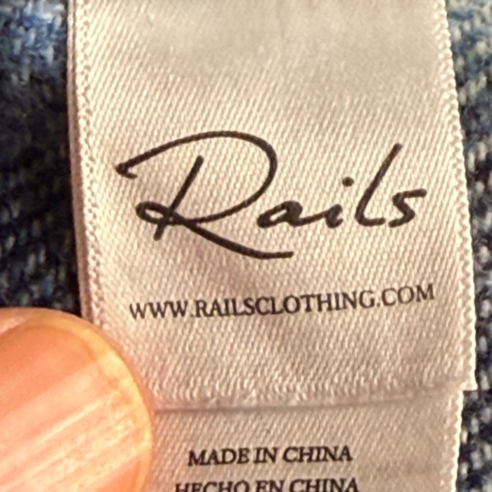 Rails Tripp Plaid Flannel Shirt Jacket Azure Shaphire Blue, size XXL - Picture 9 of 14